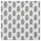 Tissu Palmier bleu moderne Feuille Gold Strots Blanc Des (Échantillon)