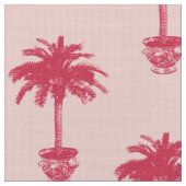 Tissu Palmier pointu dans les tons rose corail (Fermer)