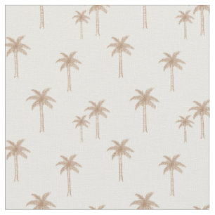Tissu Palmiers Bohème Côtière Tropical Été Neutre