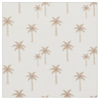 Tissu Palmiers Bohème Côtière Tropical Été Neutre