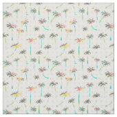 Tissu Palmiers d'aquarelle (Échantillon)