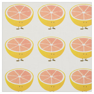 Tissu Pamplemousse de sourire