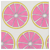 Tissu Pamplemousse rose Agrumes Fruit Plage tropicale Fr (Fermer)