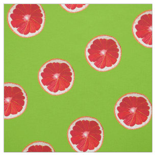 Tissu Pamplemousse rose pop art kitsch