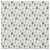 Tissu Panda Bears & Bamboo Motif (Échantillon)