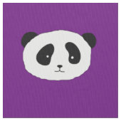 Tissu Panda face motif violet (fermé)