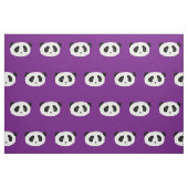 Tissu Panda face motif violet (Fat Quarter)