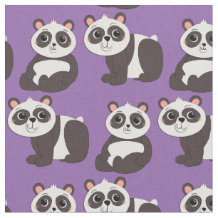 Tissu Panda Porte de mignons enfants
