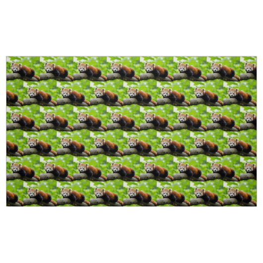 Tissu Panda rouge (Fat Quarter)