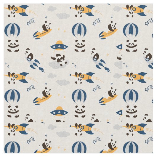 Tissu Pandas cosmiques (Fermer)