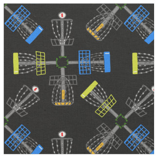 Tissu paniers de golf sur disque noir