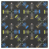 Tissu paniers de golf sur disque noir (Échantillon)