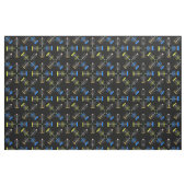 Tissu paniers de golf sur disque noir (Fat Quarter)