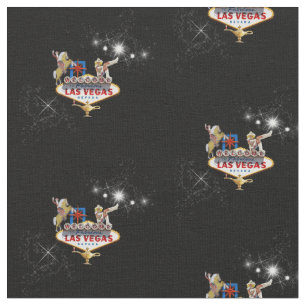 Tissu Panneau de bienvenue de Las Vegas sur fond étoilé