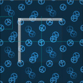 Tissu Panneau de paix bleu (Carreau)