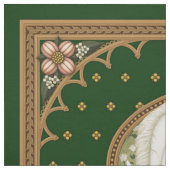 Tissu Panneau médiéval 1/4 yd Unicorne vert dormant (Échantillon)