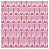Tissu Pansies rose coquille - motif de papier peint rétr (fermé)