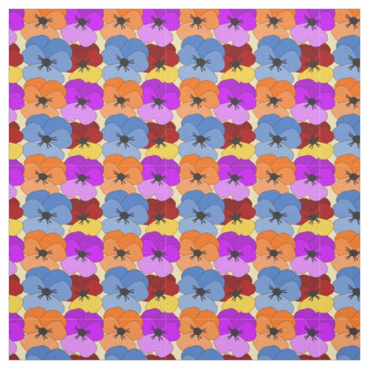 Tissu Pansy Collage (Échantillon)
