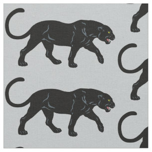 Tissu panthère noir