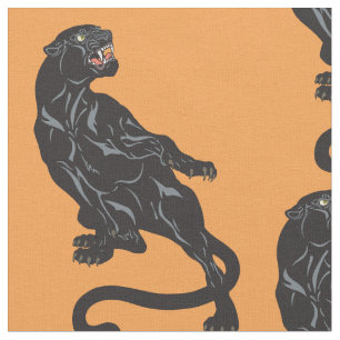 Tissu panthère noir