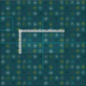 Tissu paon (Carreau)
