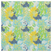 tissu paon fleuri (Échantillon)