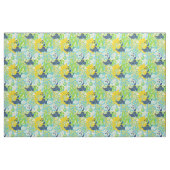 tissu paon fleuri (Fat Quarter)