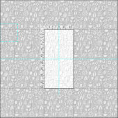 Tissu papier coupé fleurs blanc argent (Carreau)