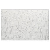 Tissu papier coupé fleurs blanc argent (Fat Quarter)