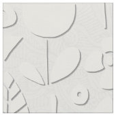 Tissu papier coupé fleurs blanc argent (Fermer)