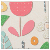 Tissu papier coupé fleurs pêche (Fermer)