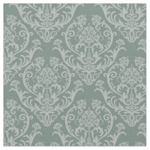 Tissu Papier peint floral vert