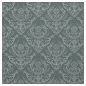 Tissu Papier peint vert fleuri damassé de luxe (Échantillon)