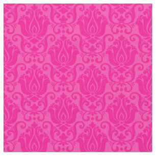 Tissu papier peint victorien damassé rose antique orné