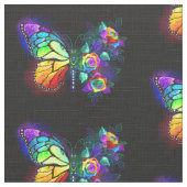 Tissu Papillon arc-en-ciel (Détail)