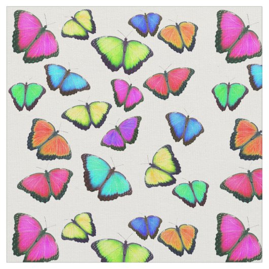 Tissu Papillon arc-en-ciel (Fermer)