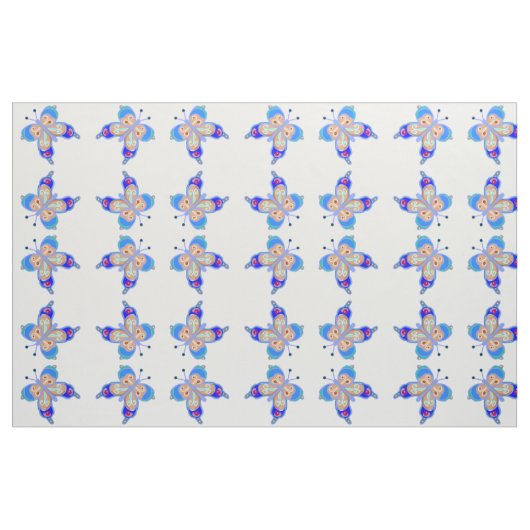 Tissu Papillon bleu (Fat Quarter)