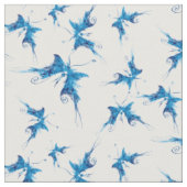 Tissu Papillon Bleu Artistique (Fermer)