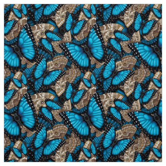 Tissu Papillon bleu de Morpho (Échantillon)