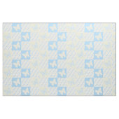 Tissu Papillon bleu jaune Pois (Yard)