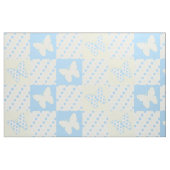 Tissu Papillon bleu jaune Pois (Fat Quarter)