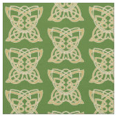 Tissu Papillon celtique or et vert (Fermer)