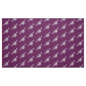 Tissu Papillon Déco Stylisé, Aubergine violet (Fat Quarter)
