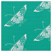 Tissu Papillon Déco Stylisé, Turquoise (Fermer)