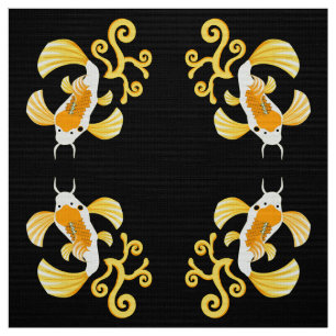 Tissu Papillon d'or Koi natation