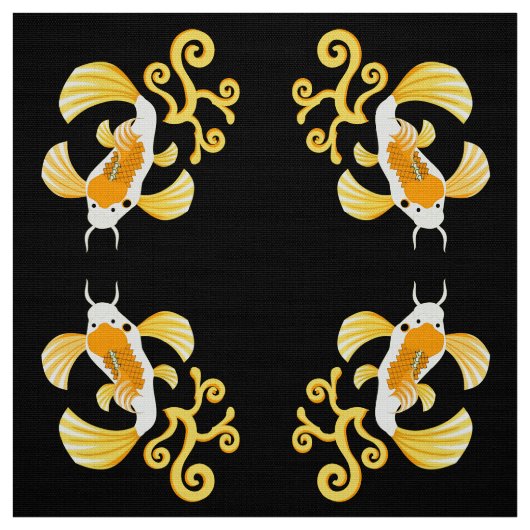 Tissu Papillon d'or Koi natation (Échantillon)