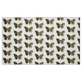 Tissu Papillon fleur d'or avec orchidée noire (Fat Quarter)
