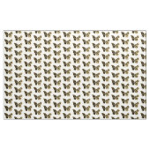 Tissu Papillon fleur d'or avec orchidée noire (Yard)