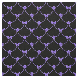 Tissu Papillon floral naturel moderne violet luxueux