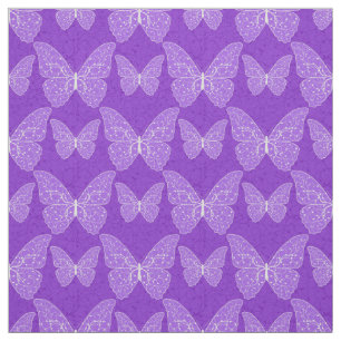 Tissu Papillon floral naturel moderne violet luxueux